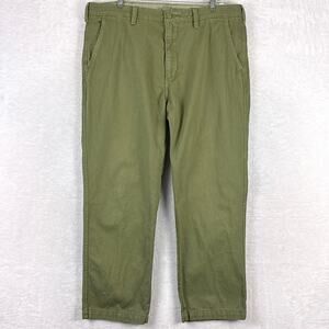 Levis XX Chino Pants Mens 38x30 Green Authentic Fit Classic Preppy Workwear Y2K